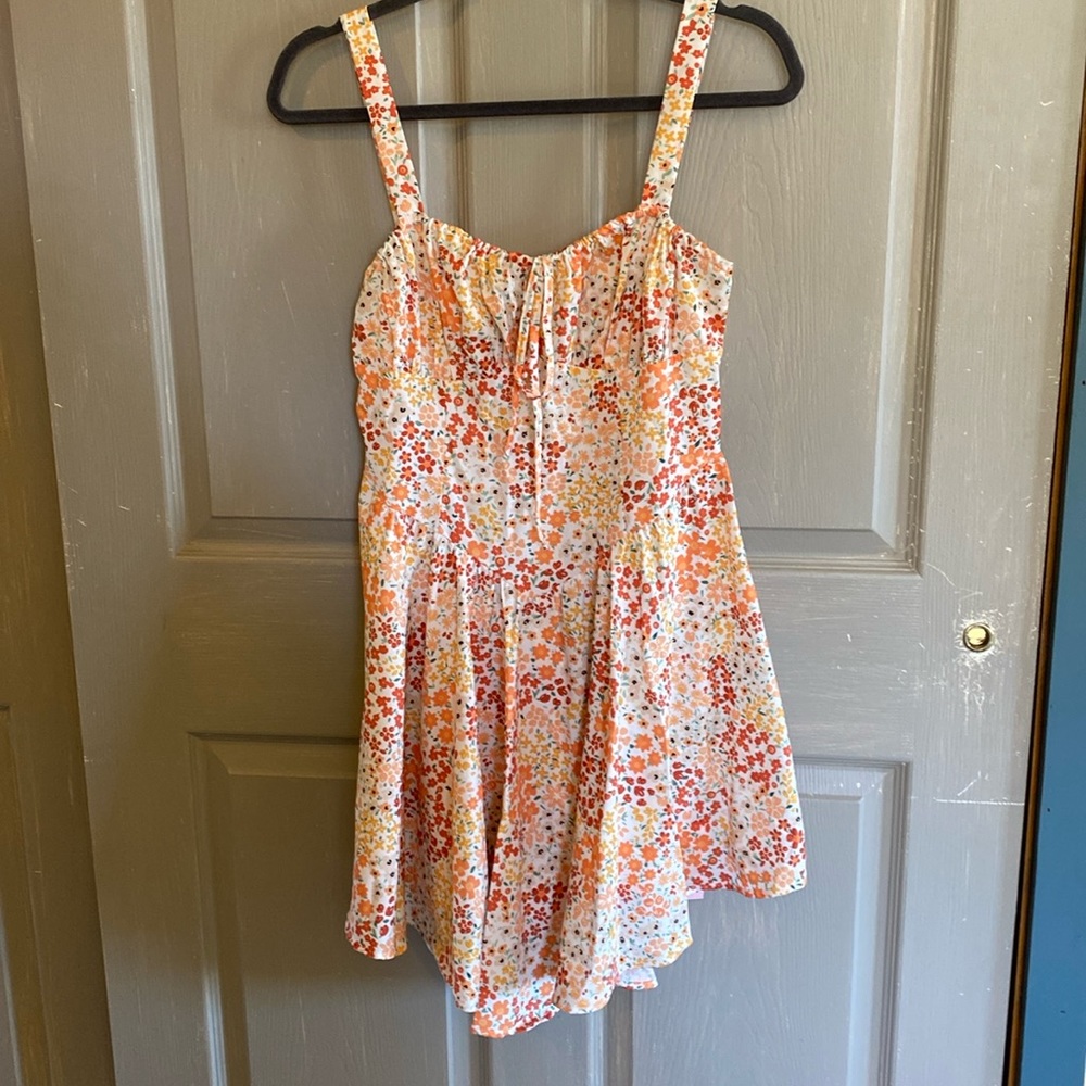 SHEIN dress size M flower print tank straps